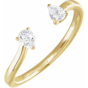 Double Pear Split Ring