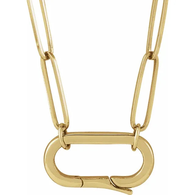 Paperclip Charm Chain 16"