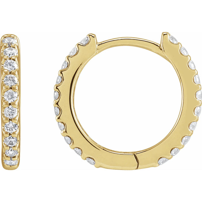 13mm 1/3 Ctw Full Diamond Hoops