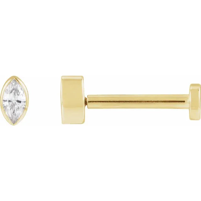 Flatback Marquise Single Stud