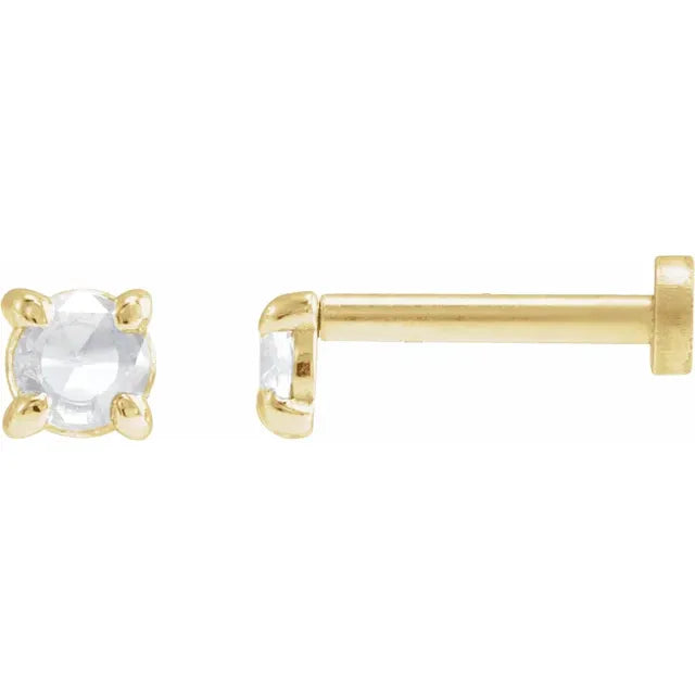 Rose-Cut Flatback Stud