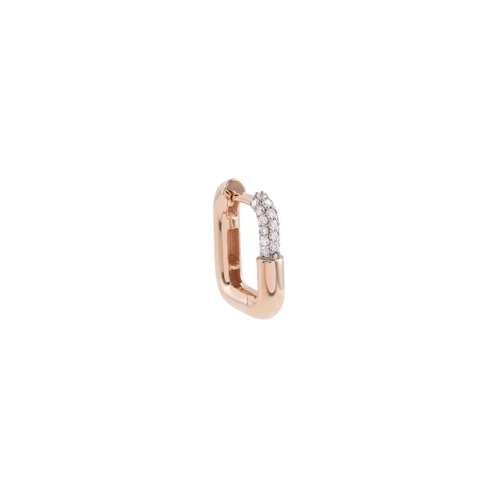 Diamond Dipped Rectangle Earring