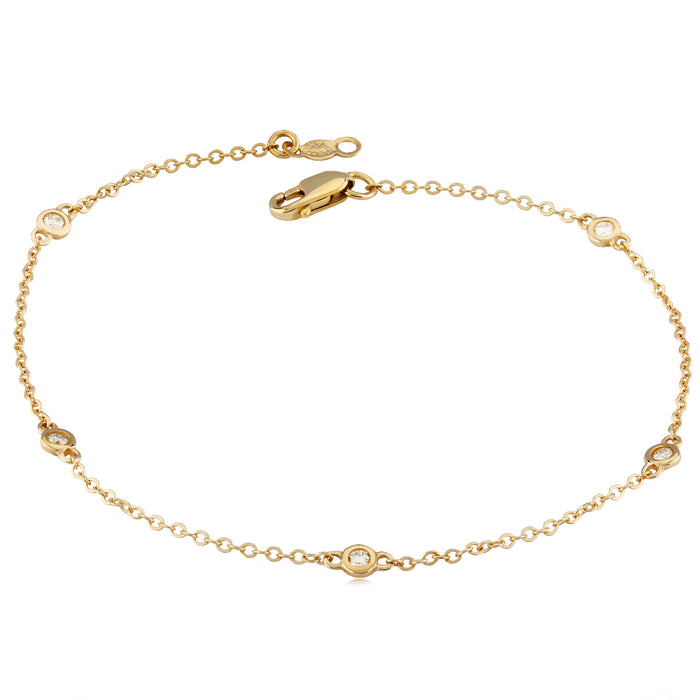 Bezel Set Diamond Bracelet