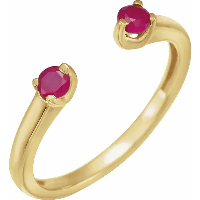 Spaced Ruby Ring