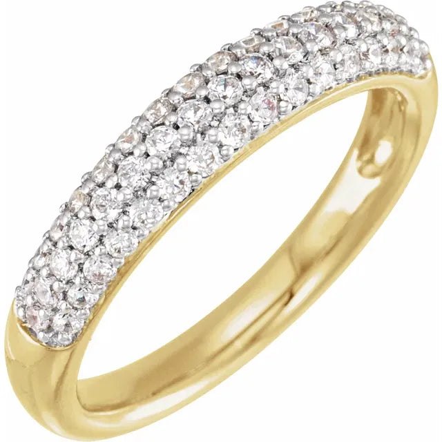 Full Diamond Dome Ring
