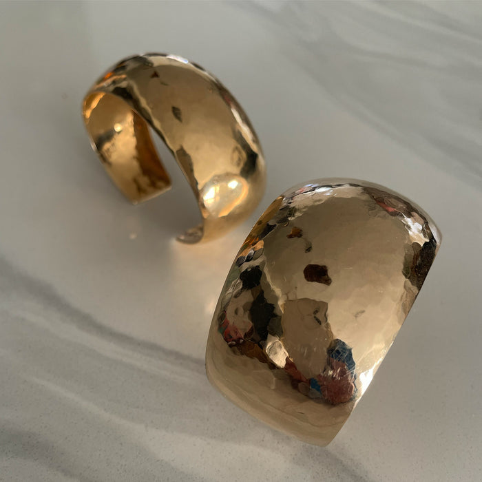 Gold Hammered Cuff