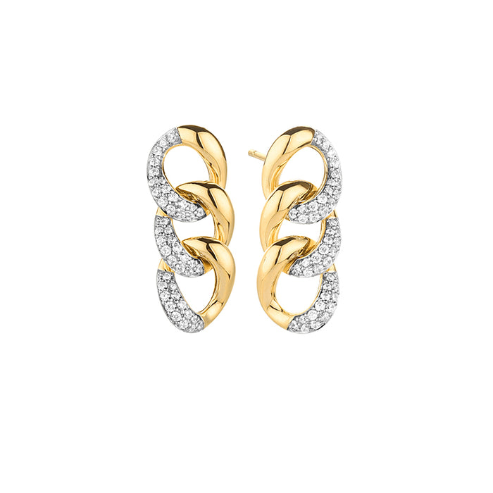 Diamond Dipped Link Earrings