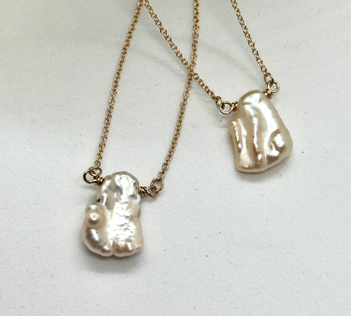 Biwa Pearl Necklace