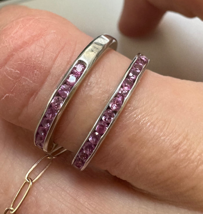 Pink Sapphire 18k White Gold Eternity