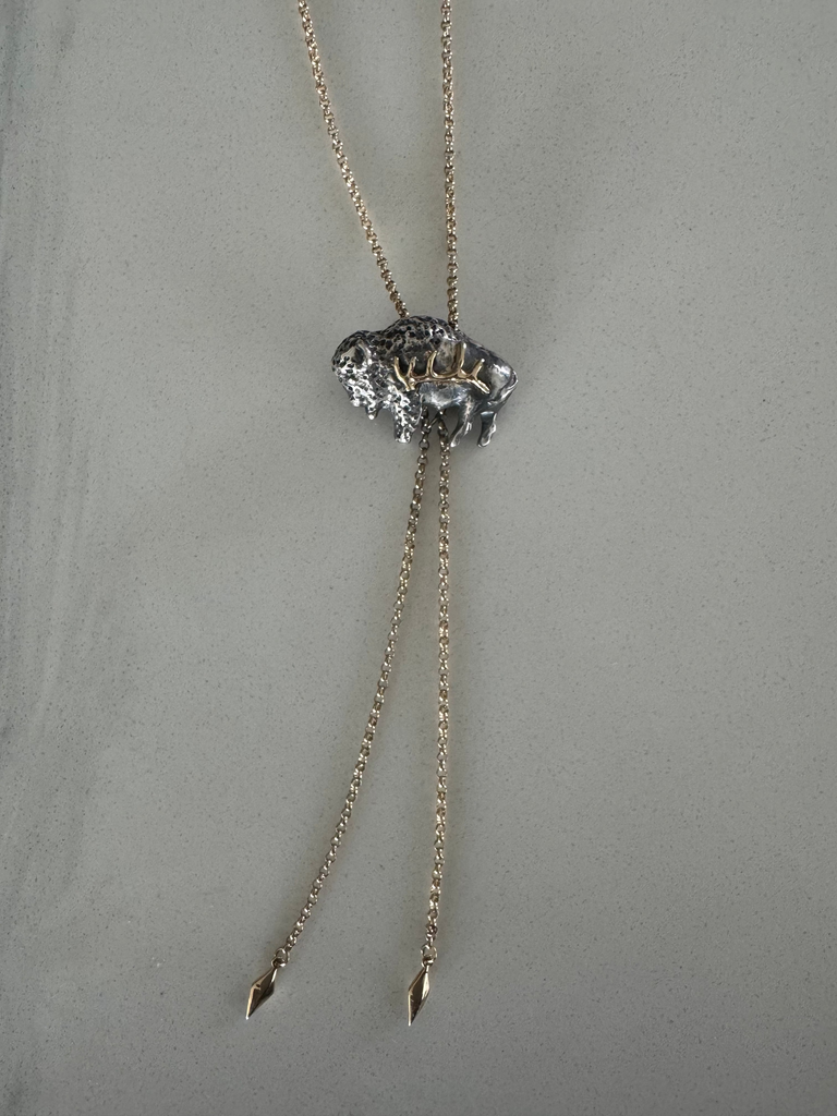 Bison Bolo Necklace