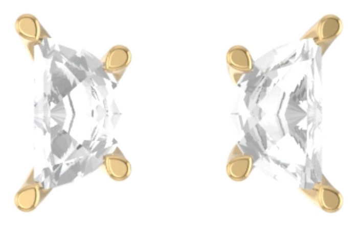New Moon Diamond Studs