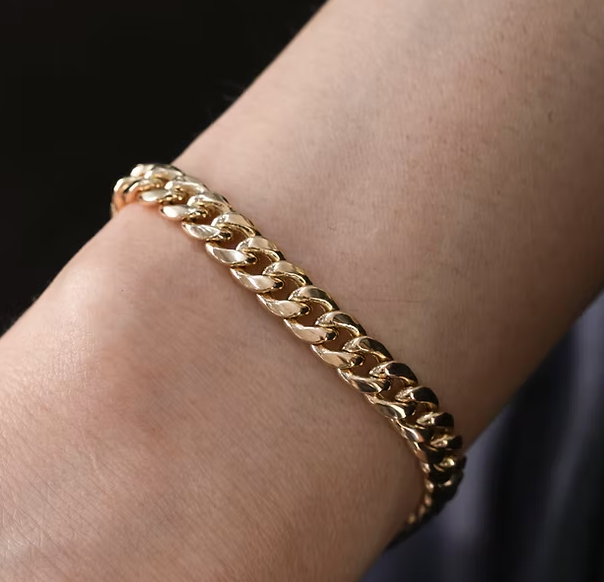 7' Hollow Cuban Link Bracelet