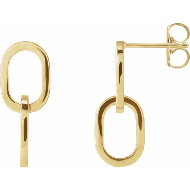 Oval Drop Earrings