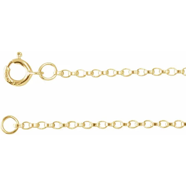 14k Gold 1.1mm Rolo Chain