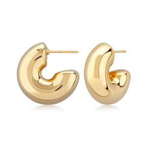 14k Hollow Bubble Hoops
