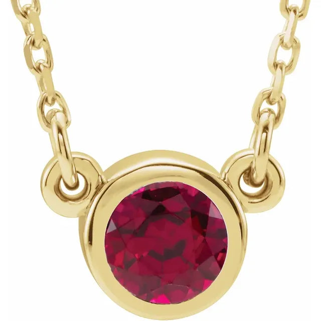 Sustainably Lab Grown Ruby Pendant
