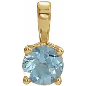 Natural Aquamarine Necklace 5mm