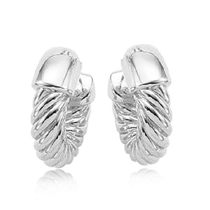 Sterling Silver Vintage Twist Hoop