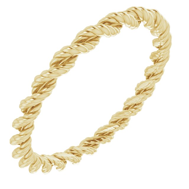 Recycled 14k Gold Rope Ring