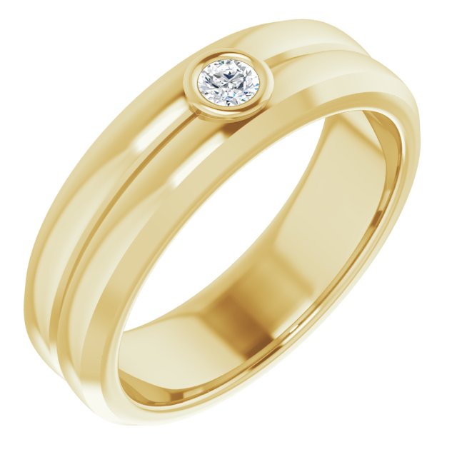 Recycled 14k Gold Center Stone Ring