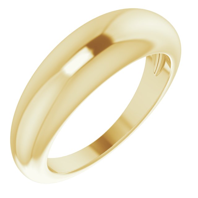 14k Solid Dome Ring
