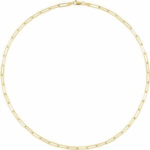 Solid 14k Long Link Chain
