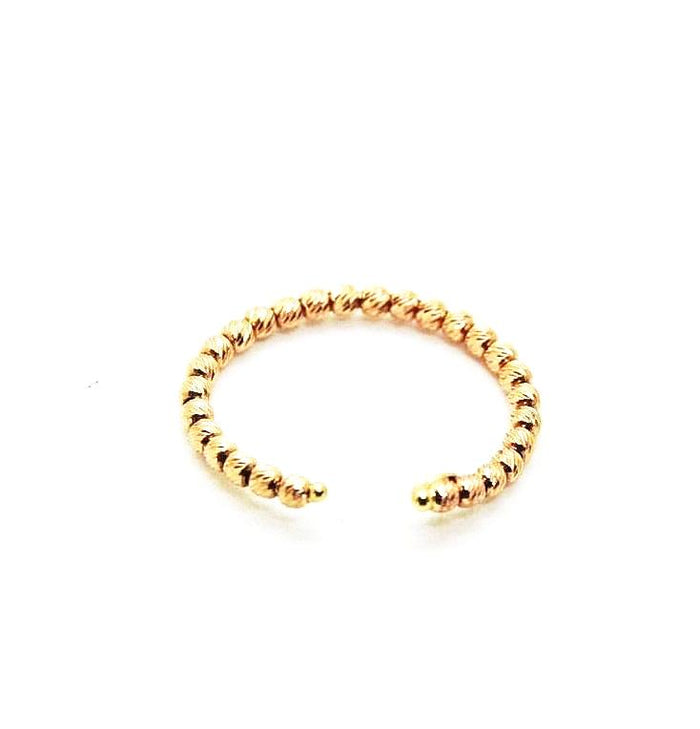 HGen2 Rose Gold Diamond Cut Beaded Ring
