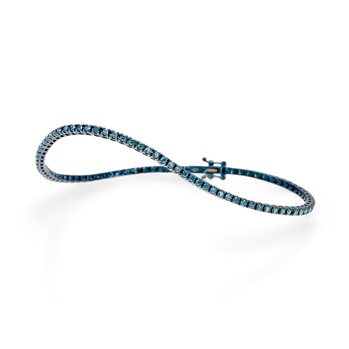 Blue Diamond Tennis Bracelet 0.52 Ct