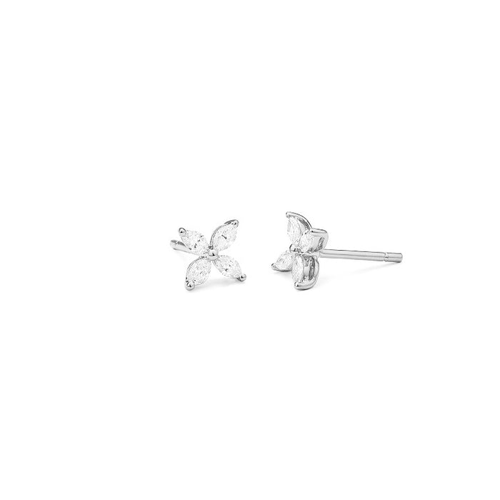 Plumeria Diamond Earrings