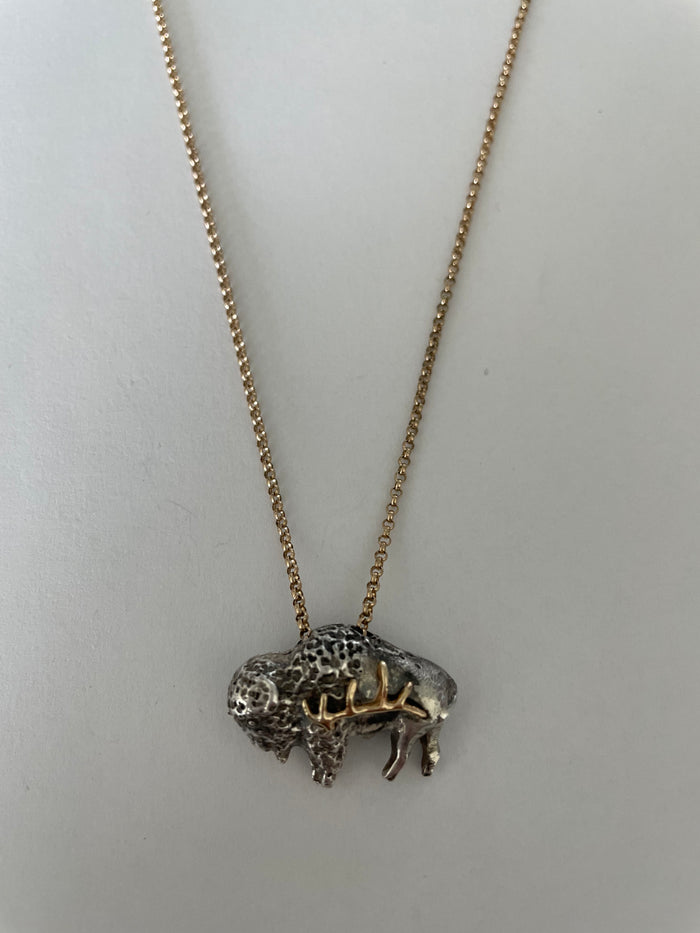 Bison Pendant Necklace