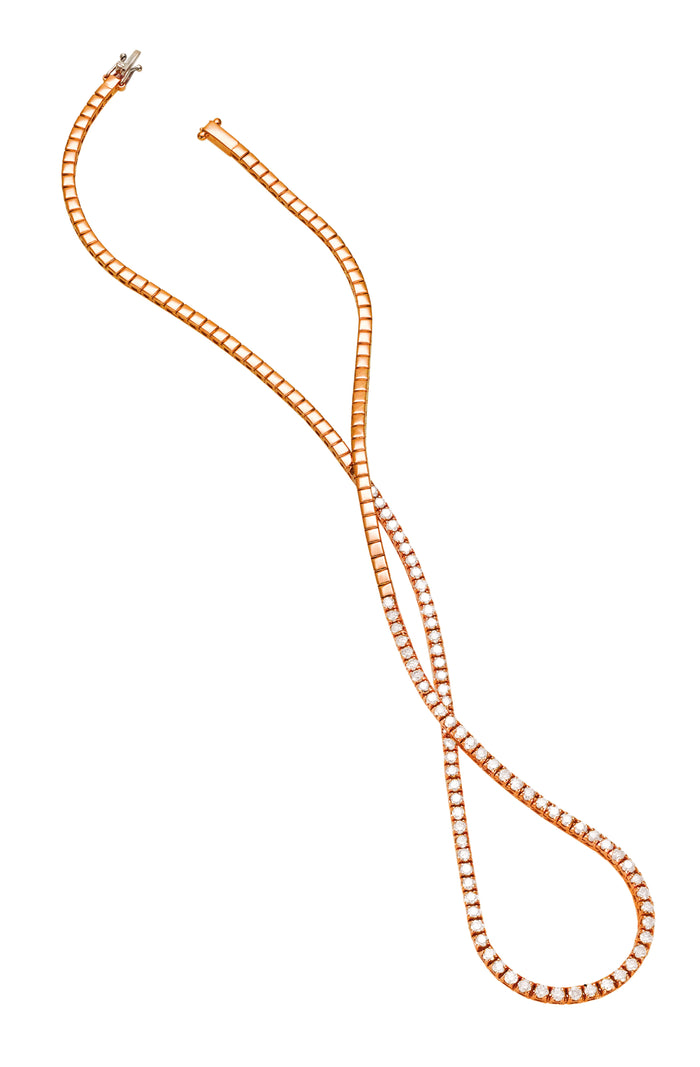Rose Gold Flexible DIamond Necklace