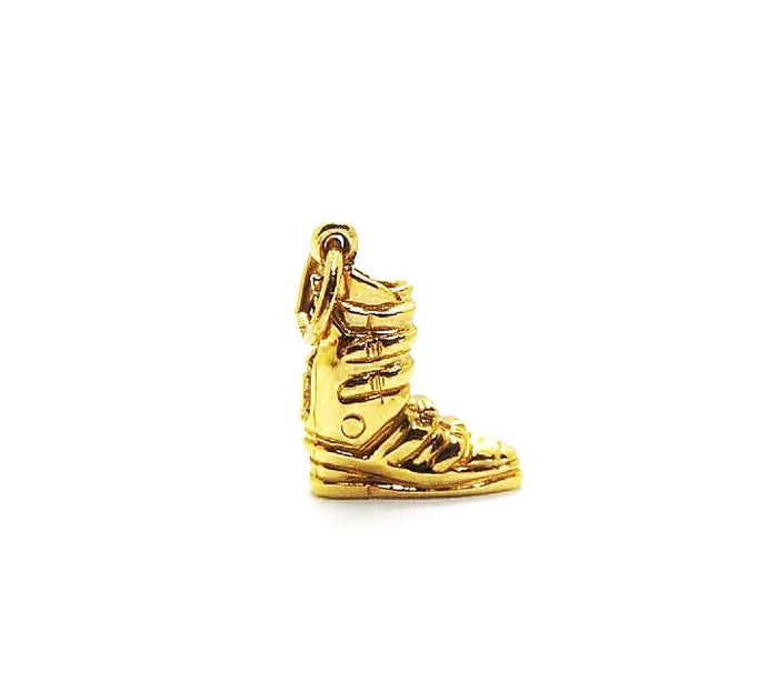 Gold Small Ski Boot Charm (No Diamonds)