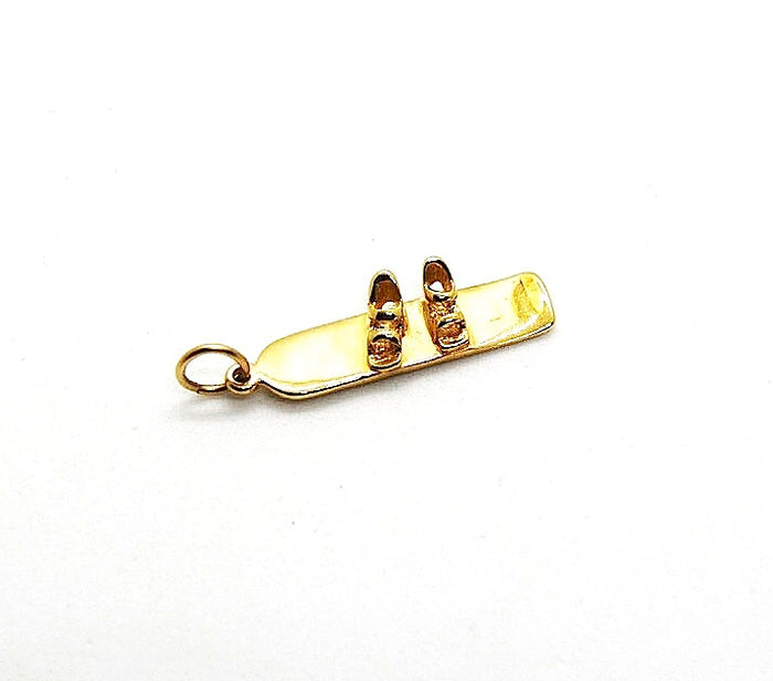 14K Gold Snowboard Charm