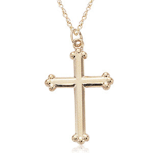 Puffed End 14k Cross