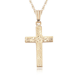 Engraved 14k Cross