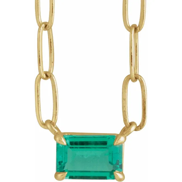 Lab-Grown Emerald Necklace