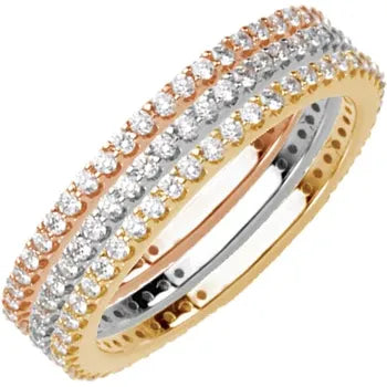 Forever Eternity Bands - White, Yellow, Rose