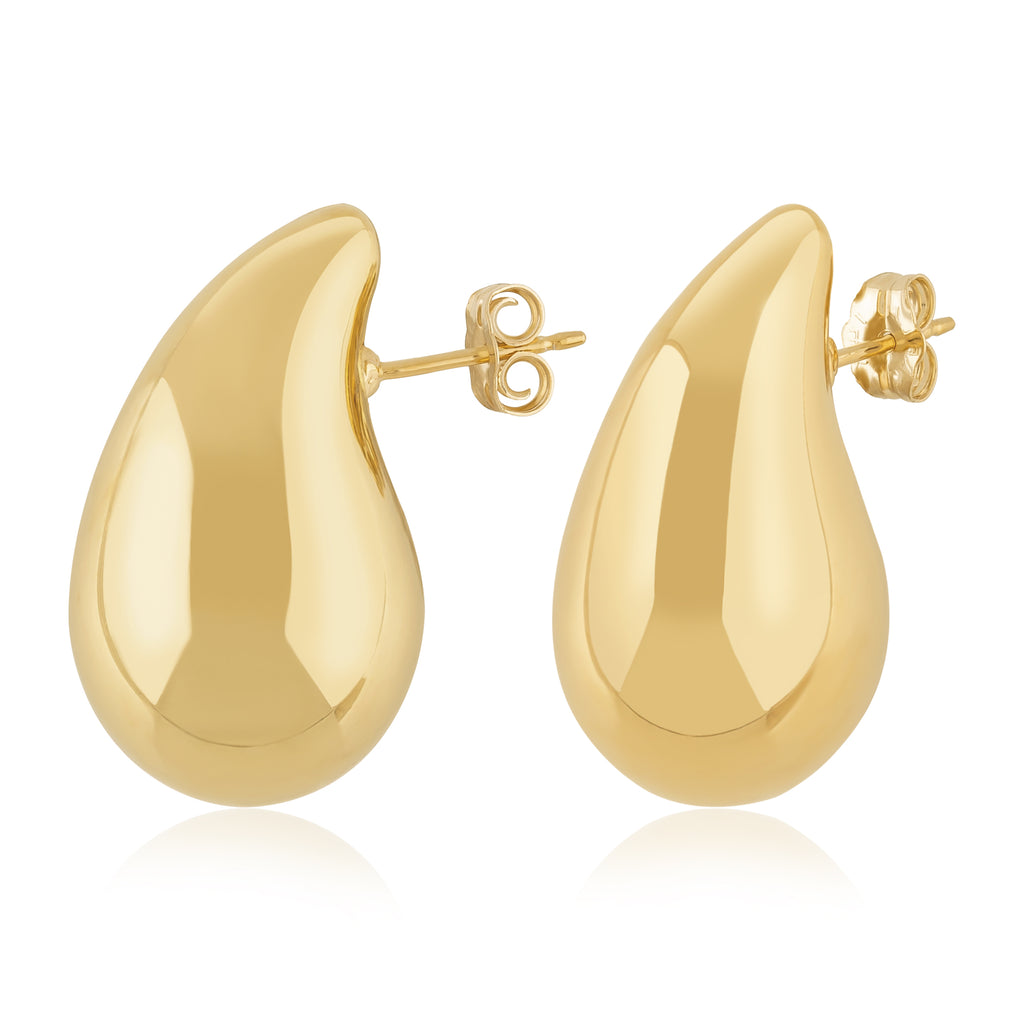 14k Gold Teardrop Earrings