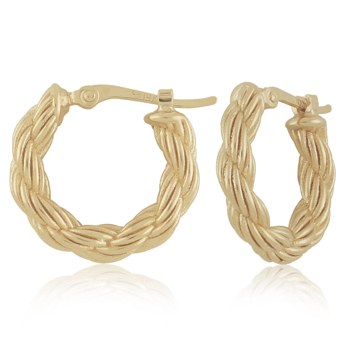 14k Rope Hoops