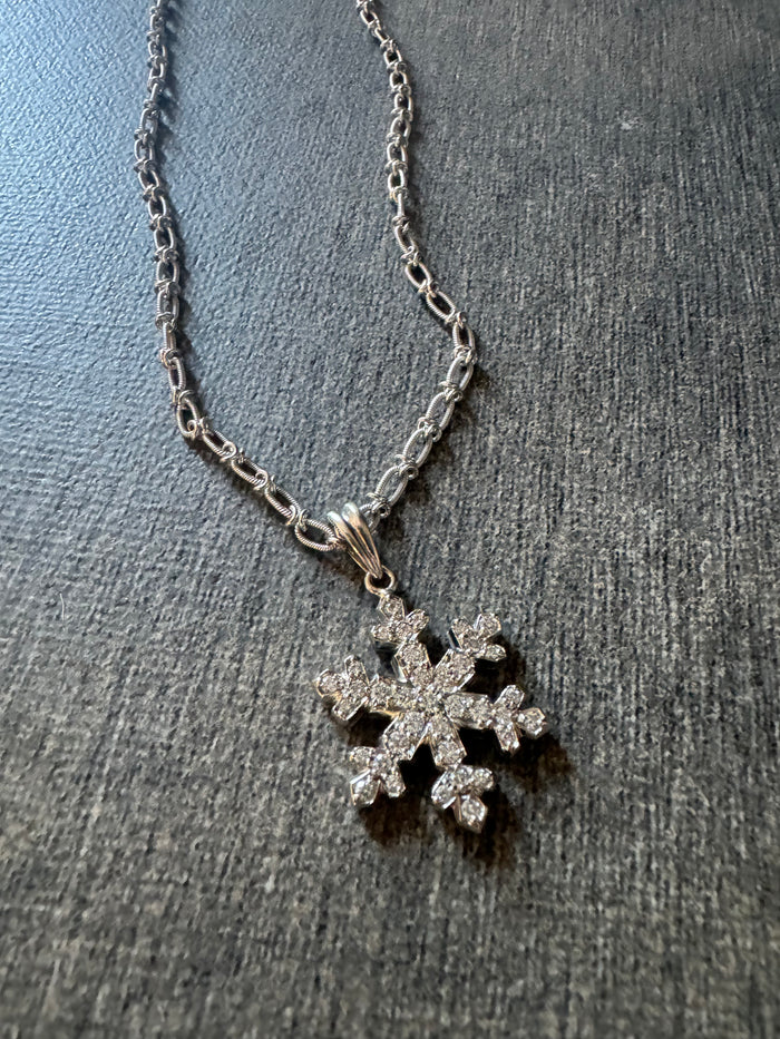Custom Grande Diamond Snowflake Necklace