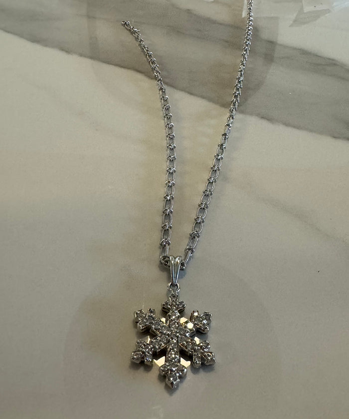 Custom Grande Diamond Snowflake Necklace