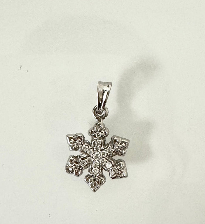 Custom Diamond Snowflake Pendant