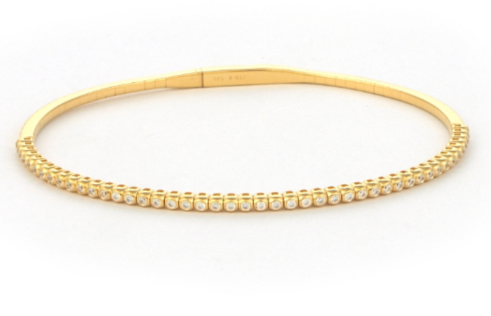 Bezel Set Flexible Tennis Bracelet