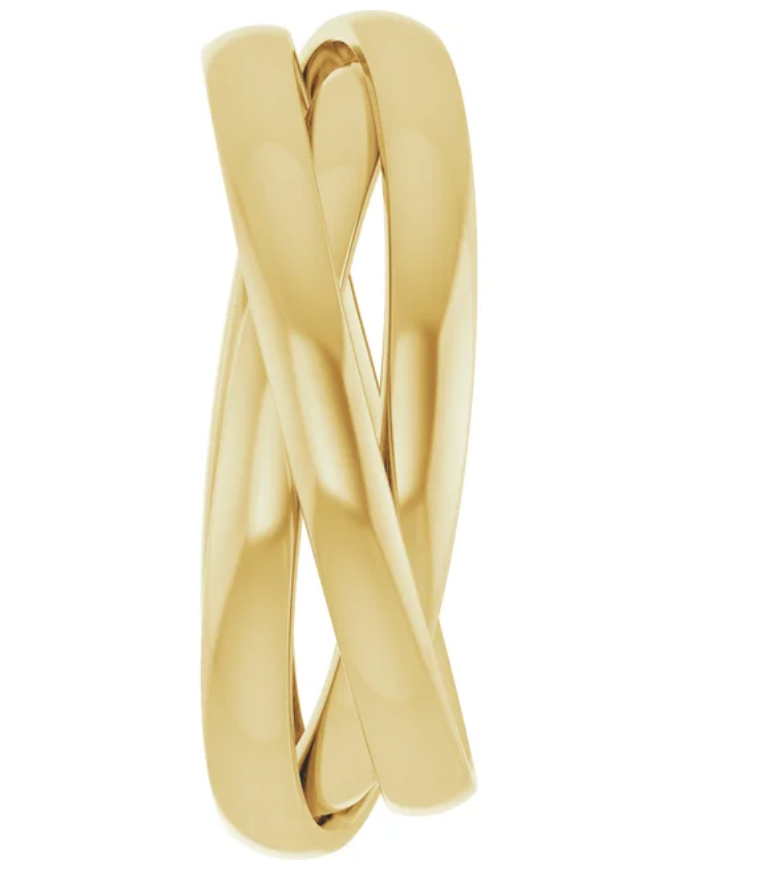14k Solid Gold Triple Rolling Ring