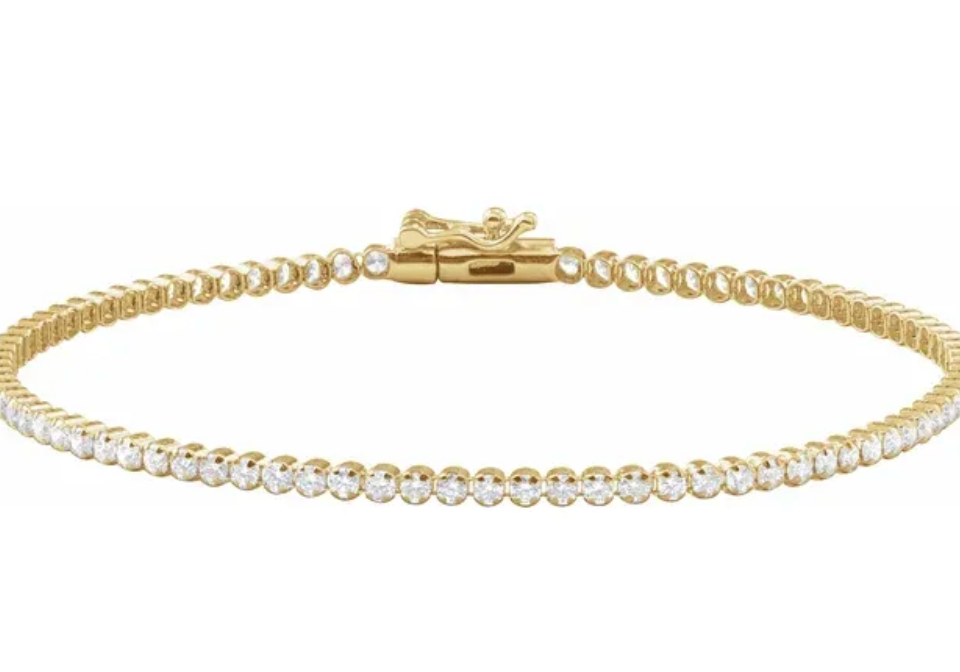 Delicate Bezel Set Lab-Grown Tennis Bracelet