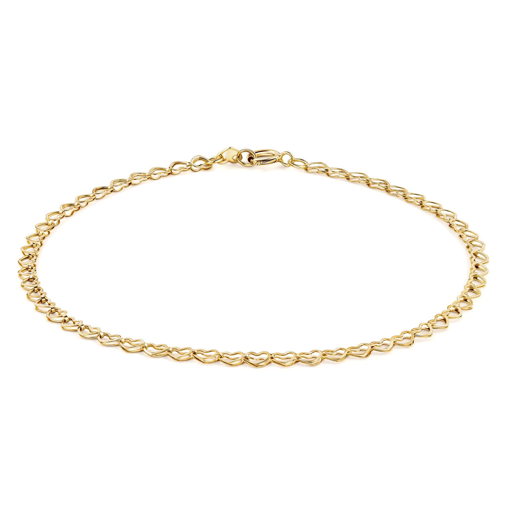 14k Gold Mini Heart Bracelet