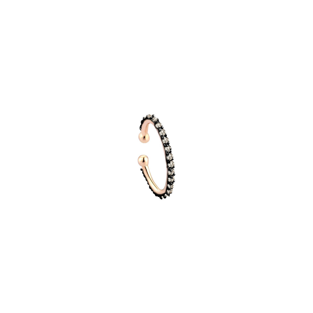 Rose Gold Diamond Stackable Ear Cuff
