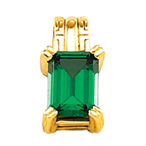 Emerald Pendant 8x6mm
