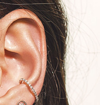 Rose Gold Diamond Stackable Ear Cuff